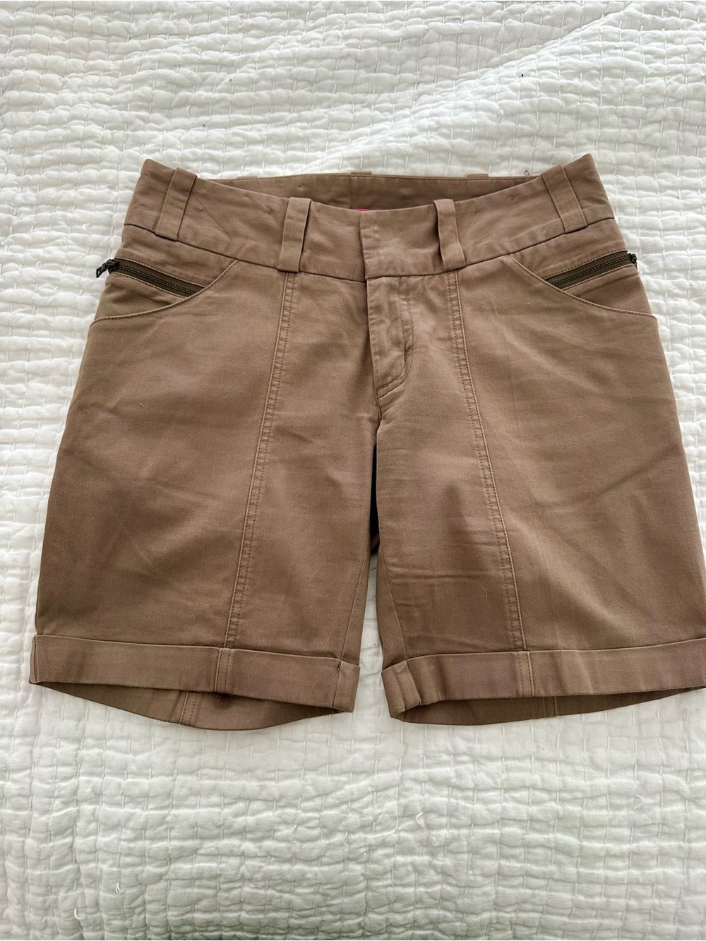 Alice + Olivia Classic Shorts in Brown.